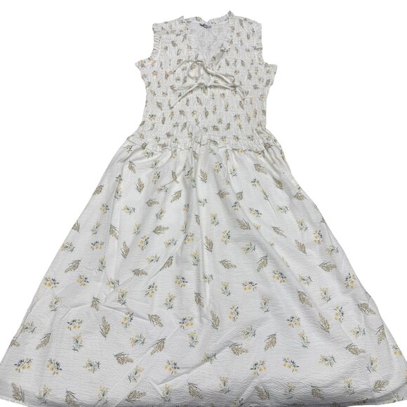Rails Dresses & Skirts - Rails Dion Mid Dress White Yellow Amaryllis Sleeveless Women's, Size L NWOT